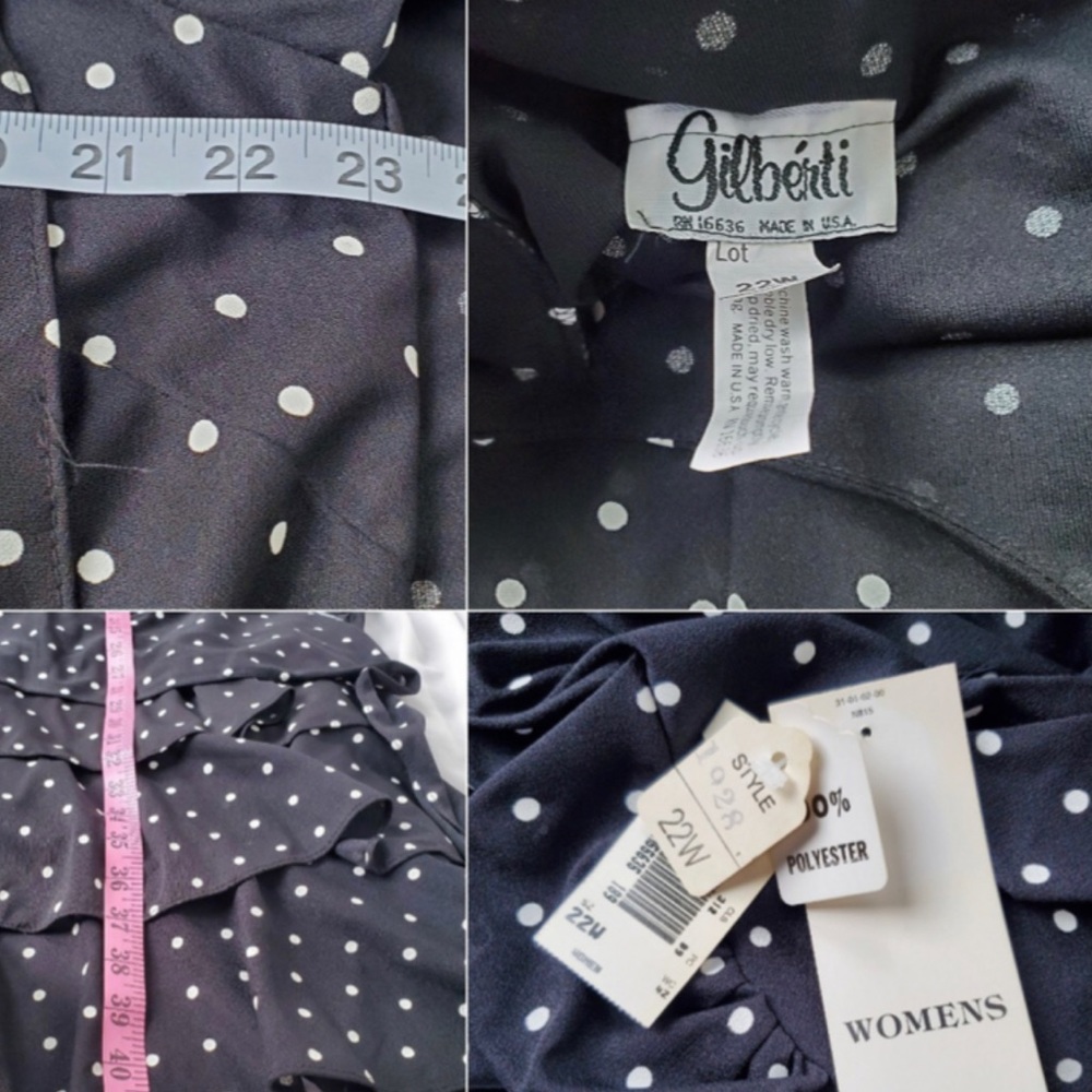 Authentic 80/90’s Polka Dot Dress, Size 22